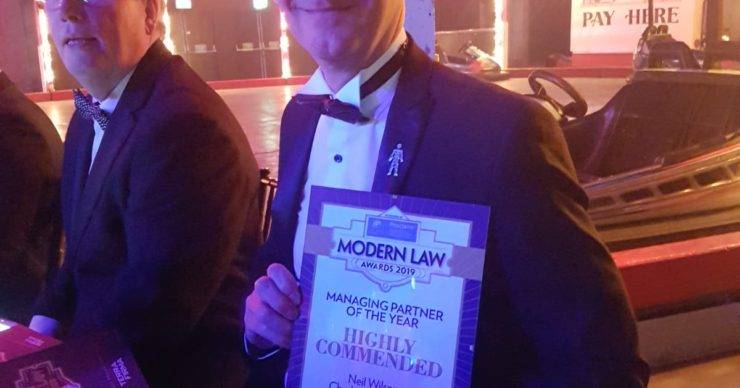 Chadwick Lawrence Highly Commended for Managing Partner of The Year Award at The Modern Law Awards