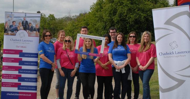 Chadwick Lawrence Sponsor Wakefield Memory Walk 2019