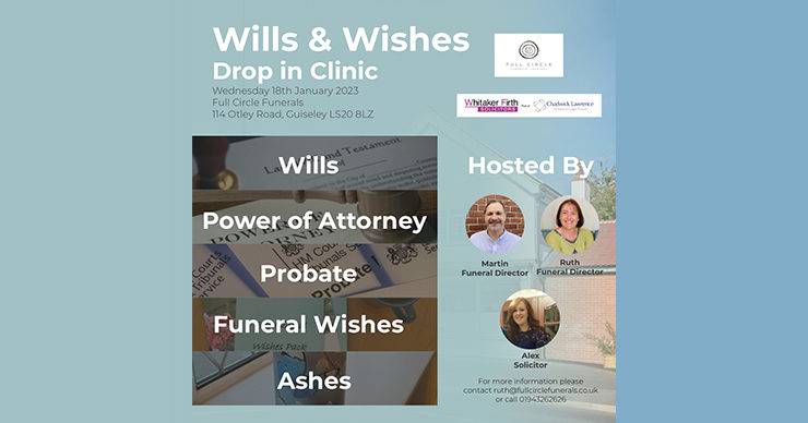 Chadwick Lawrence is co-hosting a drop-in clinic about Wills and Wishes